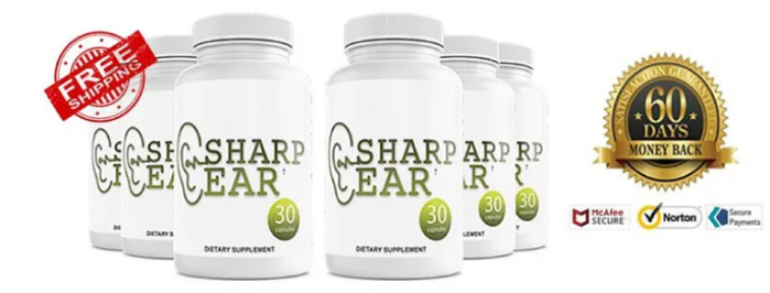 SharpEar final order discount sale showing bottles, savings, and secure checkout for customers